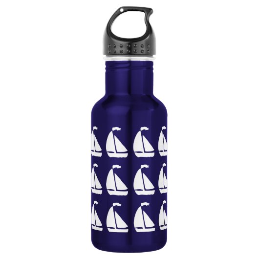 Segelboot Edelstahlflasche (Vorderseite)