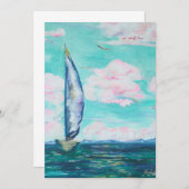 Segelboot-Einladung Einladung (Vorne/Hinten)