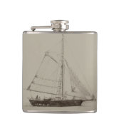 Segelboot-Flasche Flachmann (Vorderseite)