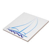 Segelboot Fliese (Seite)