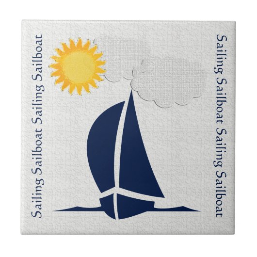 Segelboot Fliese (Vorderseite)