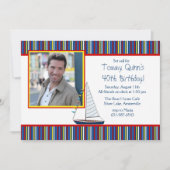 Segelboot Foto Einladung (Vorderseite)