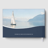 Segelboot-Foto In Loving Memory-Trauerfeier Gästebuch (Rückseite)