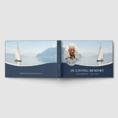Segelboot-Foto In Loving Memory-Trauerfeier Gästebuch (Voll)