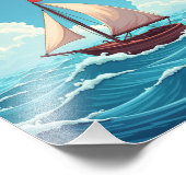 Segelboot Fotodruck (Ecke)
