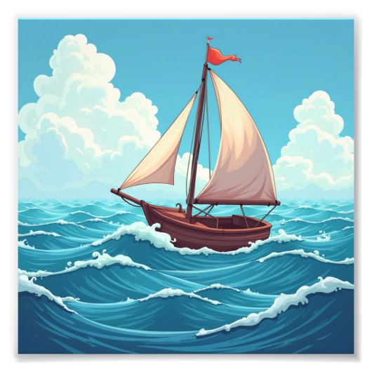 Segelboot Fotodruck (Vorne)