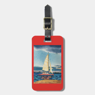 Segelboot-Gepäckanhänger oder Schlüsselkette Gepäckanhänger