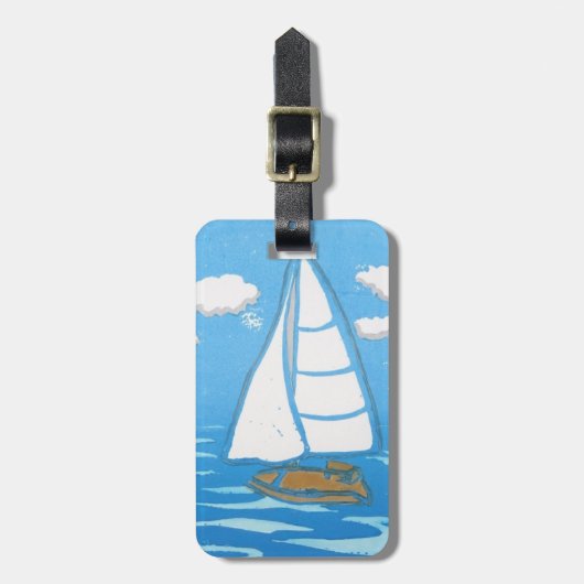 Segelboot-Gepäckmarke Gepäckanhänger (Vorderseite vertikal)
