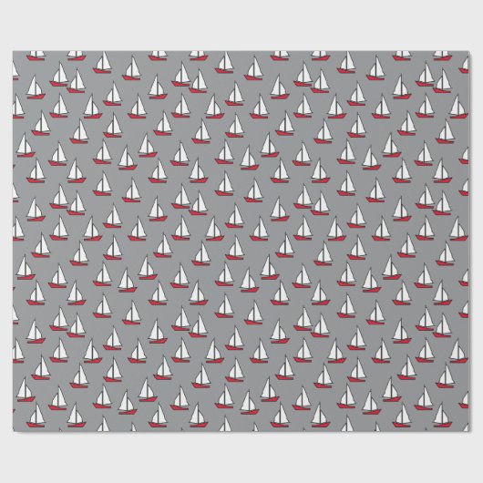 Segelboot Geschenkpapier (Flach)