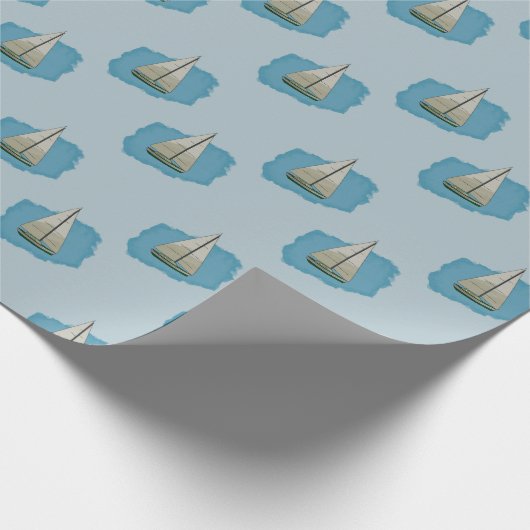 Segelboot Geschenkpapier (Ecke)