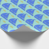 Segelboot Geschenkpapier (Ecke)