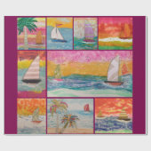 Segelboot-Geschenkpapier Geschenkpapier (Flach)