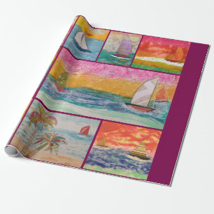 Segelboot-Geschenkpapier Geschenkpapier