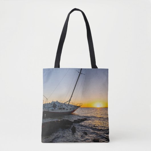 Segelboot "Gulf Breeze" und Jetty Sunset Bag Tasche (Vorderseite)