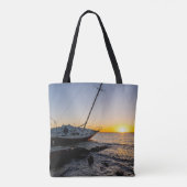 Segelboot "Gulf Breeze" und Jetty Sunset Bag Tasche (Rückseite)