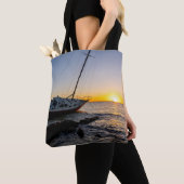 Segelboot "Gulf Breeze" und Jetty Sunset Bag Tasche (Von Nahem)