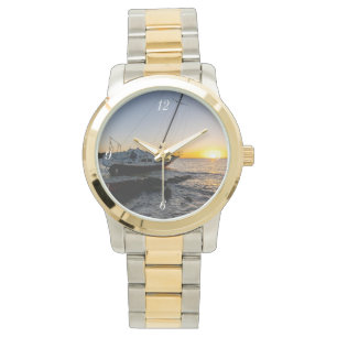Segelboot "Gulf Breeze" und Jetty Sunset Watch Armbanduhr
