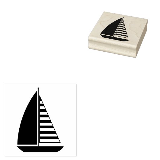 Segelboot Gummistempel (Stempel)