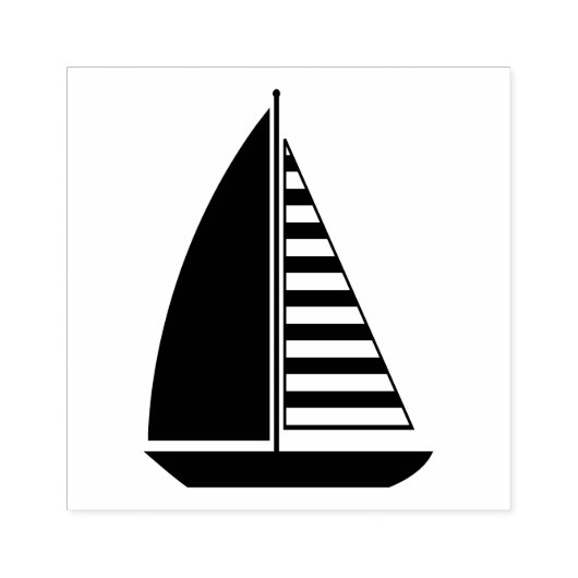 Segelboot Gummistempel (Prägung)