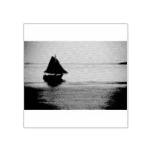 Segelboot Gummistempel (Prägung)