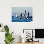 Segelboot Hauptkanal - Marina Del Rey, CA Poster (Heimbüro)