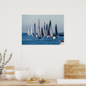 Segelboot Hauptkanal - Marina Del Rey, CA Poster (Küche)