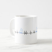 Segelboot Heartbeat Funny Sailboat Kaffeetasse (Vorderseite Links)