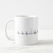 Segelboot Heartbeat Funny Sailboat Kaffeetasse (Links)