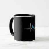 Segelboot Heartbeat Tasse (Vorderseite Links)