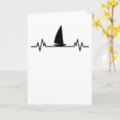 Segelboot Herzschlag Skipper Fun Katamaran Geschen Karte (Gelbe Blume)