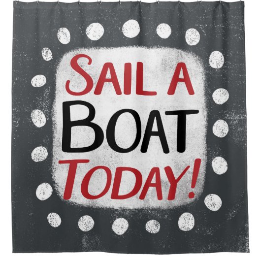 Segelboot heute Duschvorhang (Vorderseite)