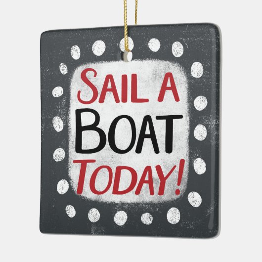 Segelboot heute Ornament (Links)