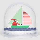 Segelboot Holiday Geschenk Schneekugeln (Vorderseite)