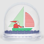 Segelboot Holiday Geschenk Schneekugeln (Rückseite)