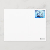 Segelboot im Meer Postkarte (Rückseite)