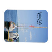 Segelboot im Seneca-See angedockt Magnet (Horizontal)