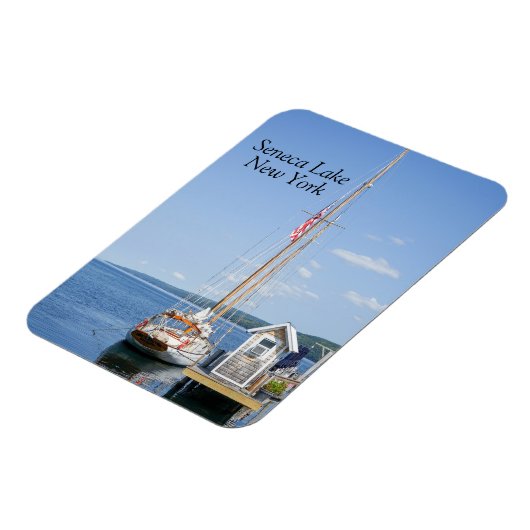 Segelboot im Seneca-See angedockt Magnet (Linke Seite)