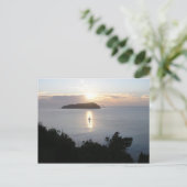 Segelboot im Sunrise Neuseeland Berg Paku Postkarte (Stehend Vorderseite)