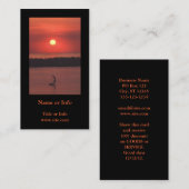 Segelboot im Sunset Foto Visitenkarte (Vorne/Hinten)