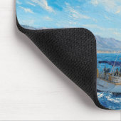 Segelboot-Impasto-Malerei Mousepad (Ecke)