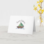 Segelboot in Aquarellform Karte (Gelbe Blume)