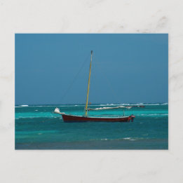 Segelboot in Belize Postkarte