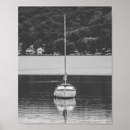 Segelboot in Conesus Lake Nautical Archiving Poster (Vorne)