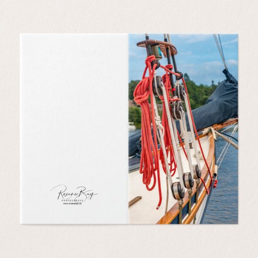 Segelboot in der Bucht (Außenseite Aufgefaltet)