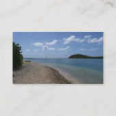 Segelboot in der Ferne auf St. Thomas Visitenkarte (Rückseite)