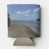 Segelboot in der Ferne bei St. Thomas Dosenkühler (Rückseite)