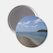 Segelboot in der Ferne bei St. Thomas Magnet (Vorderseite/Rückseite)