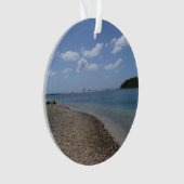 Segelboot in der Ferne bei St. Thomas Ornament (Vorderseite)