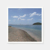 Segelboot in der Ferne bei St. Thomas Serviette (Vorderseite)