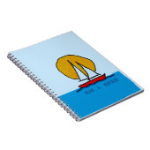 Segelboot in der Sonne Clipboard Notizblock (Rechte Seite)